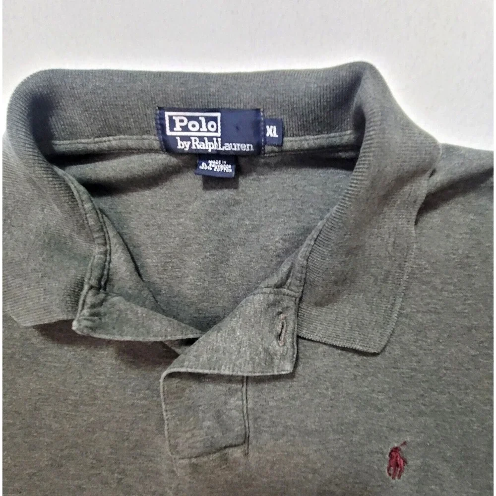Polo Ralph Lauren‎ Men's Medium Dark Gray Short Sleeve Polo Shirt